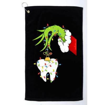 Tooth Dentist Dental Christmas Holiday Golf Towel