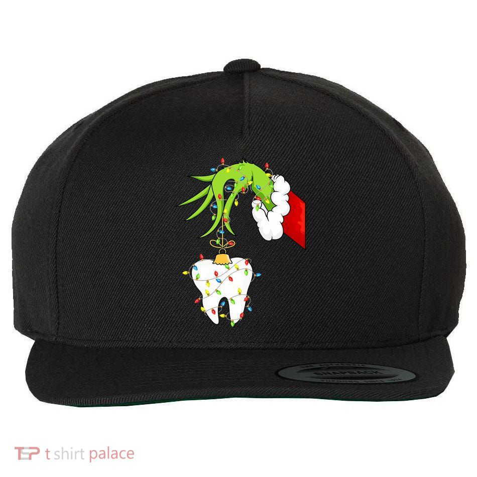 Tooth Dentist Dental Christmas Holiday Wool Snapback Cap