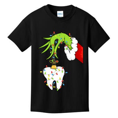 Tooth Dentist Dental Christmas Holiday Kids T-Shirt