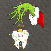 Tooth Dentist Dental Christmas Holiday Cotton Canvas Backpack