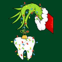 Tooth Dentist Dental Christmas Holiday Apron