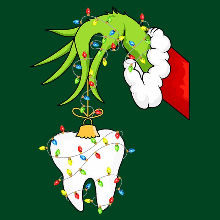 Tooth Dentist Dental Christmas Holiday Apron