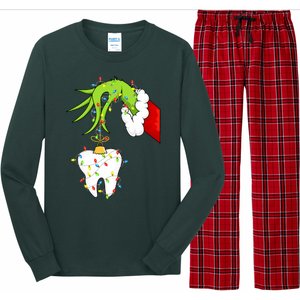 Tooth Dentist Dental Christmas Holiday Long Sleeve Pajama Set