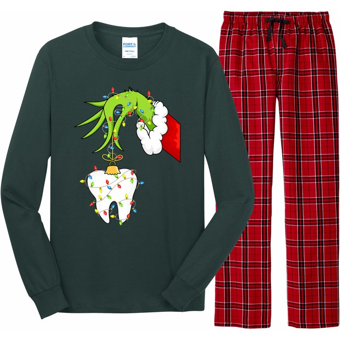 Tooth Dentist Dental Christmas Holiday Long Sleeve Pajama Set