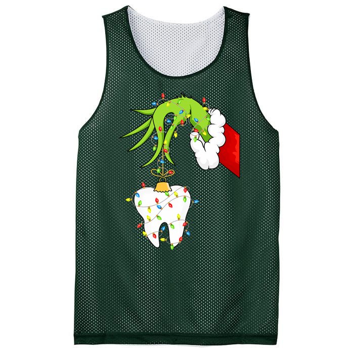 Tooth Dentist Dental Christmas Holiday Mesh Reversible Basketball Jersey Tank