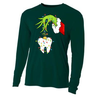 Tooth Dentist Dental Christmas Holiday Cooling Performance Long Sleeve Crew