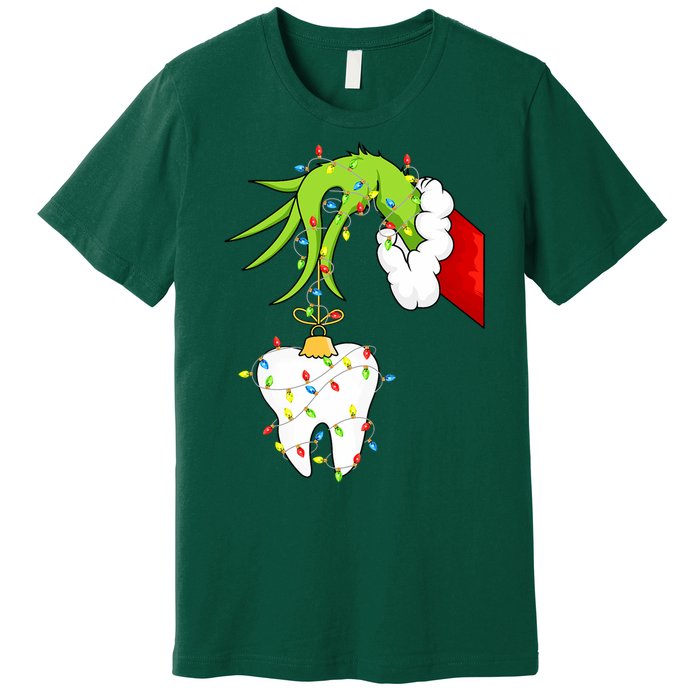 Tooth Dentist Dental Christmas Holiday Premium T-Shirt