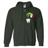 Tooth Dentist Dental Christmas Holiday Full Zip Hoodie