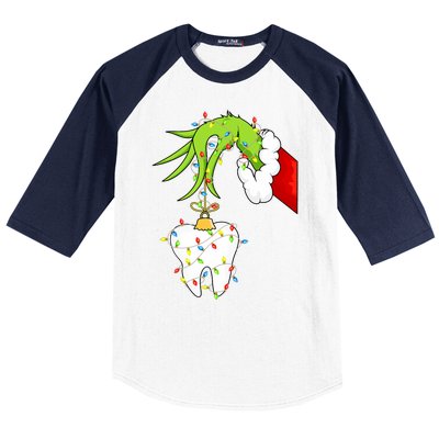 Tooth Dentist Dental Christmas Holiday Baseball Sleeve Shirt