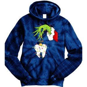 Tooth Dentist Dental Christmas Holiday Tie Dye Hoodie