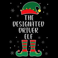 The Designated Driver Elf Family Matching Christmas Pom Pom 12in Knit Beanie