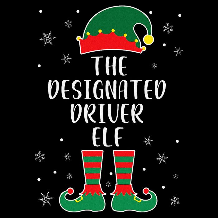 The Designated Driver Elf Family Matching Christmas Pom Pom 12in Knit Beanie