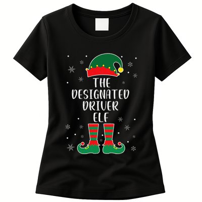The Designated Driver Elf Family Matching Christmas Womens T-Shirt
