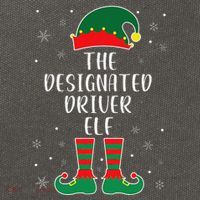 The Designated Driver Elf Family Matching Christmas Cotton Canvas Backpack