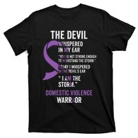 The Devil Domestic Violence Awareness Support Ribbon T-Shirt