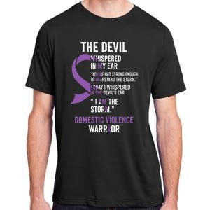 The Devil Domestic Violence Awareness Support Ribbon Adult ChromaSoft Performance T-Shirt