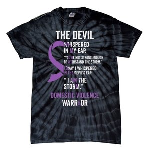 The Devil Domestic Violence Awareness Support Ribbon Tie-Dye T-Shirt