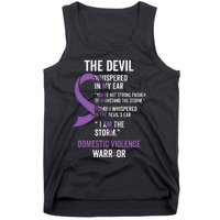 The Devil Domestic Violence Awareness Support Ribbon Tank Top