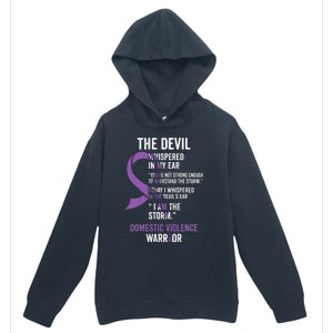 The Devil Domestic Violence Awareness Support Ribbon Urban Pullover Hoodie