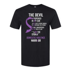 The Devil Domestic Violence Awareness Support Ribbon Softstyle CVC T-Shirt