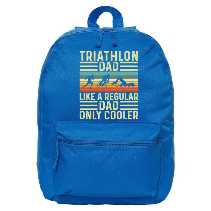 Triathlon Dad Design Swim Bike Run For Triathletes Gift 16 in Basic Backpack