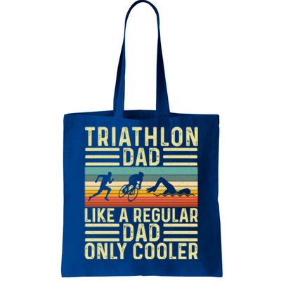 Triathlon Dad Design Swim Bike Run For Triathletes Gift Tote Bag