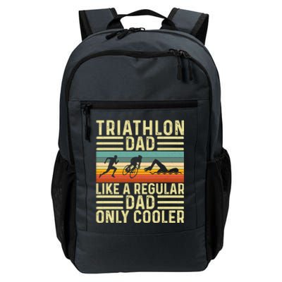 Triathlon Dad Design Swim Bike Run For Triathletes Gift Daily Commute Backpack