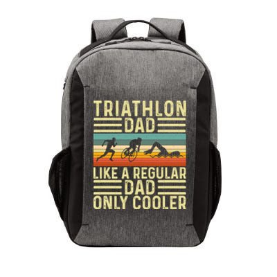 Triathlon Dad Design Swim Bike Run For Triathletes Gift Vector Backpack