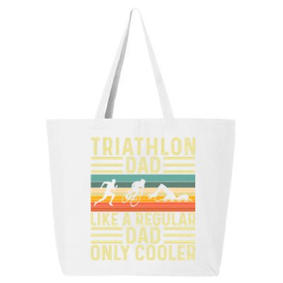 Triathlon Dad Design Swim Bike Run For Triathletes Gift 25L Jumbo Tote