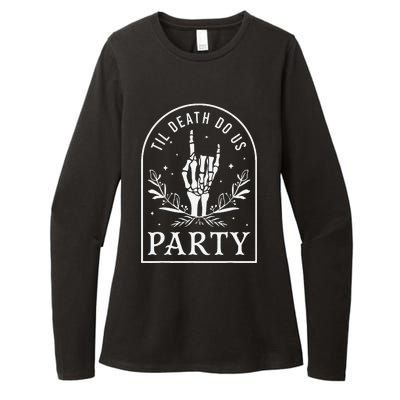 Til Death Do Us Party Retro Halloween Bachelorette Matching Womens CVC Long Sleeve Shirt