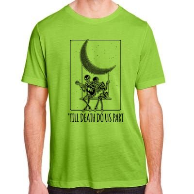 Till Death Do Us Part Skeleton Couple Moon Music Gift Adult ChromaSoft Performance T-Shirt