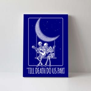 Till Death Do Us Part Skeleton Couple Moon Music Gift Canvas