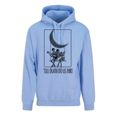 Till Death Do Us Part Skeleton Couple Moon Music Gift Unisex Surf Hoodie