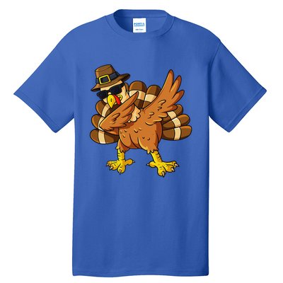 Thanksgiving Day Dabbing Turkey Pilgrim Tall T-Shirt