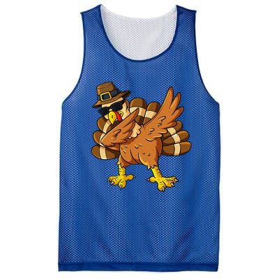 Thanksgiving Day Dabbing Turkey Pilgrim Mesh Reversible Basketball Jersey Tank