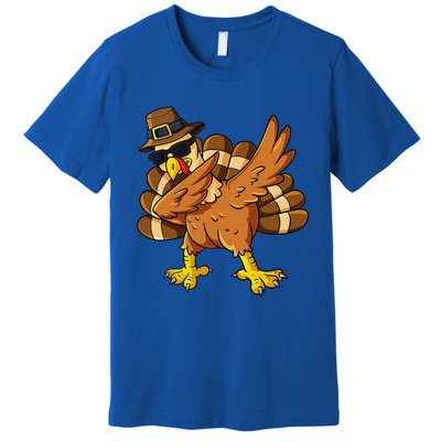 Thanksgiving Day Dabbing Turkey Pilgrim Premium T-Shirt