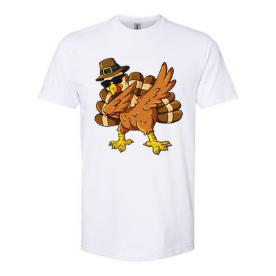 Thanksgiving Day Dabbing Turkey Pilgrim Softstyle CVC T-Shirt