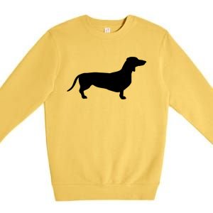 Tie Dye Dog Gift Hippie Dachshund Retro Gift Puppy Gift Premium Crewneck Sweatshirt