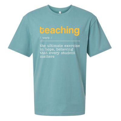 Teaching Dictionary Definition Teacher Motivational Sueded Cloud Jersey T-Shirt