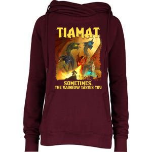 TIAMAT DnD Dragon Sometimes The Rainbow Tastes You Womens Funnel Neck Pullover Hood