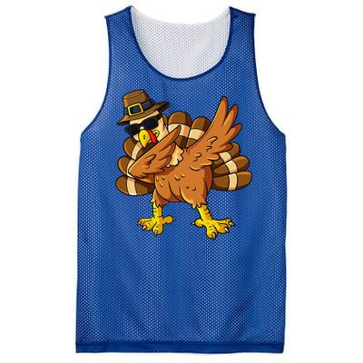 Thanksgiving Day Dabbing Turkey Pilgrim Mesh Reversible Basketball Jersey Tank