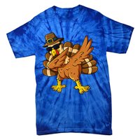 Thanksgiving Day Dabbing Turkey Pilgrim Tie-Dye T-Shirt