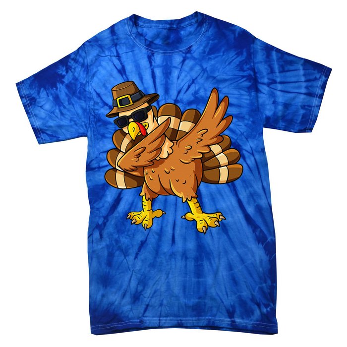 Thanksgiving Day Dabbing Turkey Pilgrim Tie-Dye T-Shirt