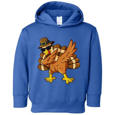 Thanksgiving Day Dabbing Turkey Pilgrim Toddler Hoodie