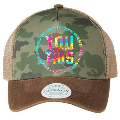 Tie Dye Don't Stress Do Your Best You Got This Test Day Legacy Tie Dye Trucker Hat
