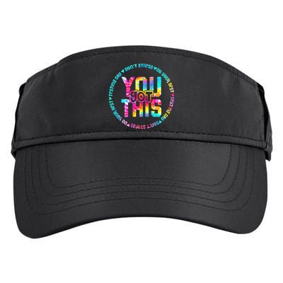 Tie Dye Don't Stress Do Your Best You Got This Test Day Adult Drive Performance Visor