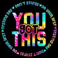 Tie Dye Don't Stress Do Your Best You Got This Test Day Drawstring Bag