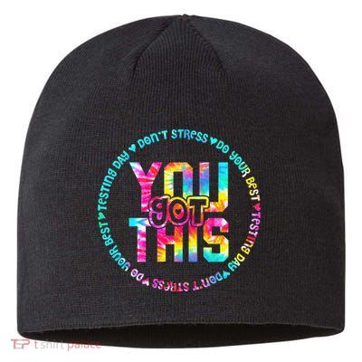 Tie Dye Don't Stress Do Your Best You Got This Test Day Sustainable Beanie