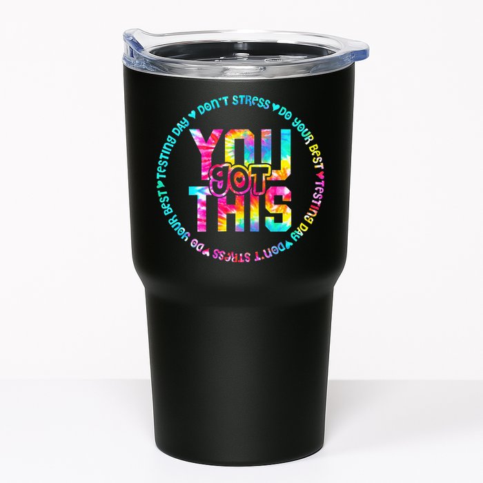 Tie Dye Don't Stress Do Your Best You Got This Test Day Tumbler