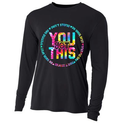 Tie Dye Don't Stress Do Your Best You Got This Test Day Cooling Performance Long Sleeve Crew
